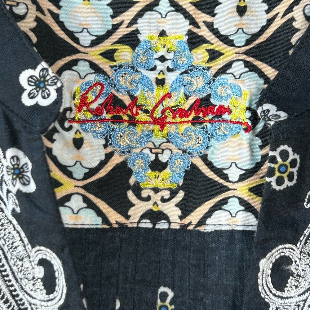 Robert Graham Carlisle Cotton Tunic Top Size Large - Picture 6 of 7